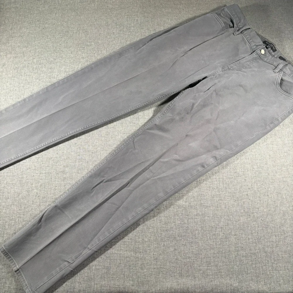 Banana Republic‎ Traveler Pants Mens 35x32 Grey Slim Fit Chinos Stretch 11427